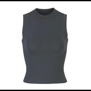NWT SKIMS mock neck tank in Deep Sea